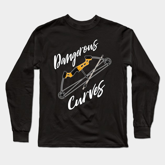 Dangerous Curves Archery Archer Long Sleeve T-Shirt by Foxxy Merch